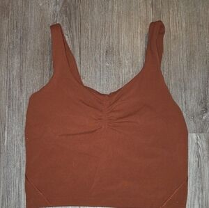 Rust Brown Lulu lemon sports bra.